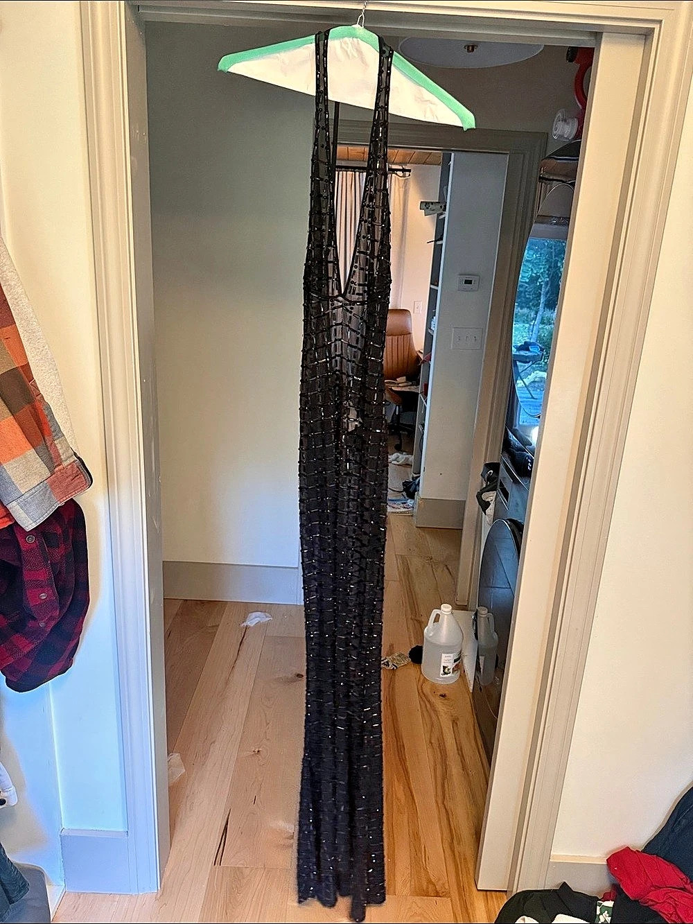 Oh Polly Black Geometric Maxi Dress